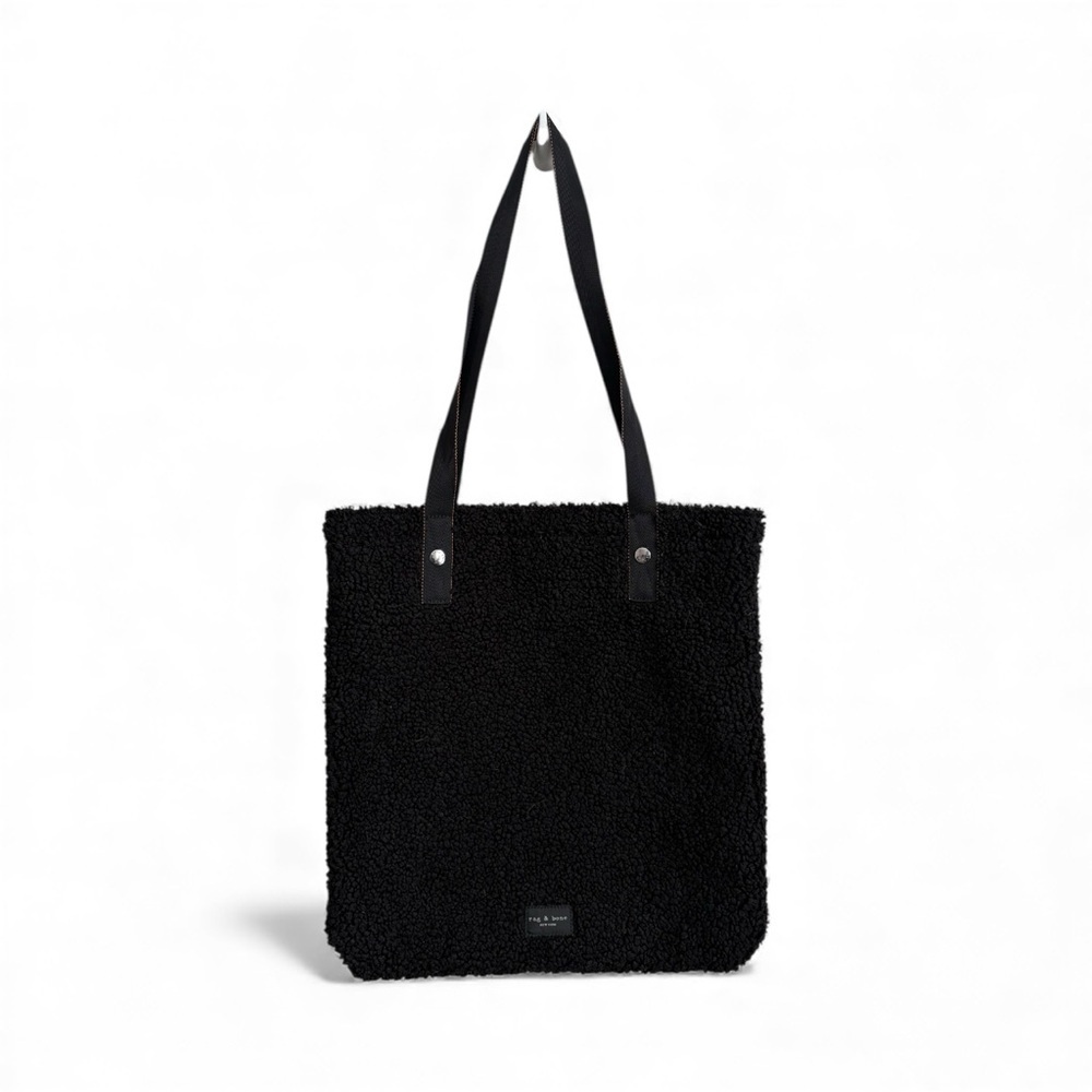 Rag & Bone Addison Sherpa Tote Bag Black